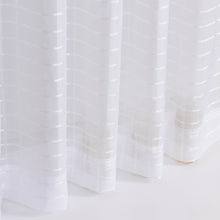 Load image into Gallery viewer, Megachest a pair of sheer Ivy checkered pattern voile curtain 56&quot;widex2 with tie backs