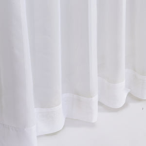 Megachest Iris stripe pattern voile extra 116" wide  tape top sheer curtain (1 Panel)