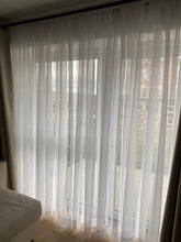Load image into Gallery viewer, Extra Wide 116" (295cm) Snow White Voile Curtain – Multi-Way Heading – Single Panel