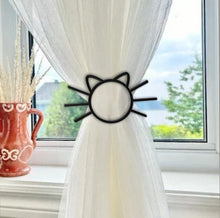 Load image into Gallery viewer, Megachest simple cat curtain tie back for megachest voile curtains 2pcs