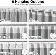 Load image into Gallery viewer, IRIS Extra Wide 116" (295cm) Stripe Voile Curtain – Multi-Way Heading – Single Panel