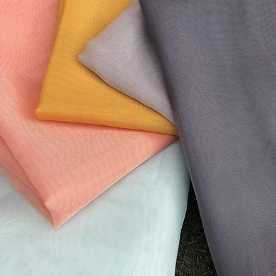 70cm wide Lightweight Semi Voile Organza Fabric - Available in 6 Vibrant Colors | Perfect for Fashion, Decor, and Crafts