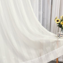 Load image into Gallery viewer, Megachest Iris stripe pattern voile extra 116&quot; wide  tape top sheer curtain (1 Panel)