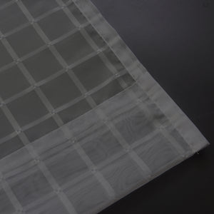 Megachest a pair of sheer Ivy checkered pattern voile curtain 56"widex2 with tie backs