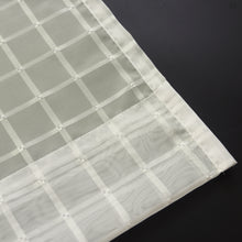 Load image into Gallery viewer, Megachest a pair of sheer Ivy checkered pattern voile curtain 56&quot;widex2 with tie backs