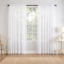 Load image into Gallery viewer, 200cm (78") Wide Slot Top Voile Curtains – Pair – 11 colours +3 drops
