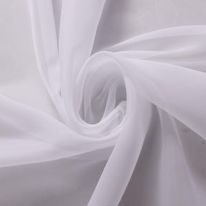 84" Wide. white voile. Wedding & Event Decor Sheer Voile Fabric- Perfect for Drapes, Backdrops, and Table Overlays