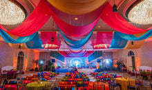 Load image into Gallery viewer, 145cm Wide. 45 colours. Wedding &amp; Event Decor Sheer Voile Fabric- Perfect for Drapes, Backdrops, and Table Overlays