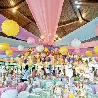 145cm Wide. 45 colours. 10m & 20m cut. Wedding & Event Decor Sheer Voile Fabric- Perfect for Drapes, Backdrops, and Table Overlays