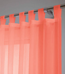 MegaChest Tab Top Voile Curtain Pair – 56" Wide 108” Drop, 36 Colors, Elegant Light-Filtering Drapes