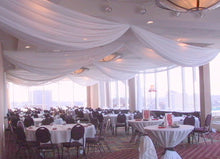 Load image into Gallery viewer, 145cm Wide. 45 colours. Wedding &amp; Event Decor Sheer Voile Fabric- Perfect for Drapes, Backdrops, and Table Overlays